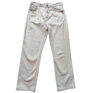 LOFT High Waist Straight Crop Jeans Cream Off White Wash Spring Academia Size 27